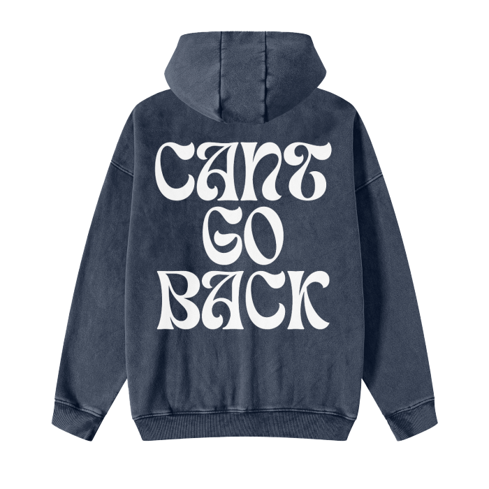 Can't Go Back Acid Washed Zip-up Hoodie